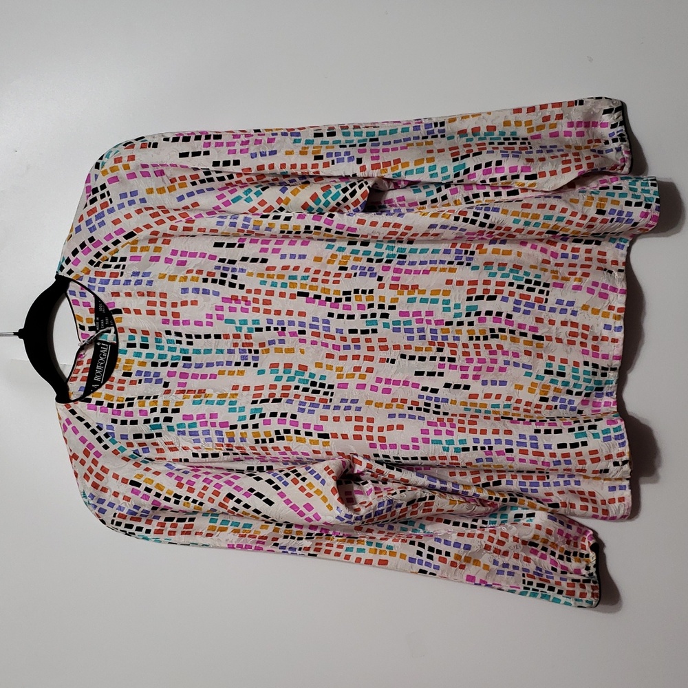 VTG‎ DELLA ROUFOGALI Multi-color Geometric Patterned Blouse